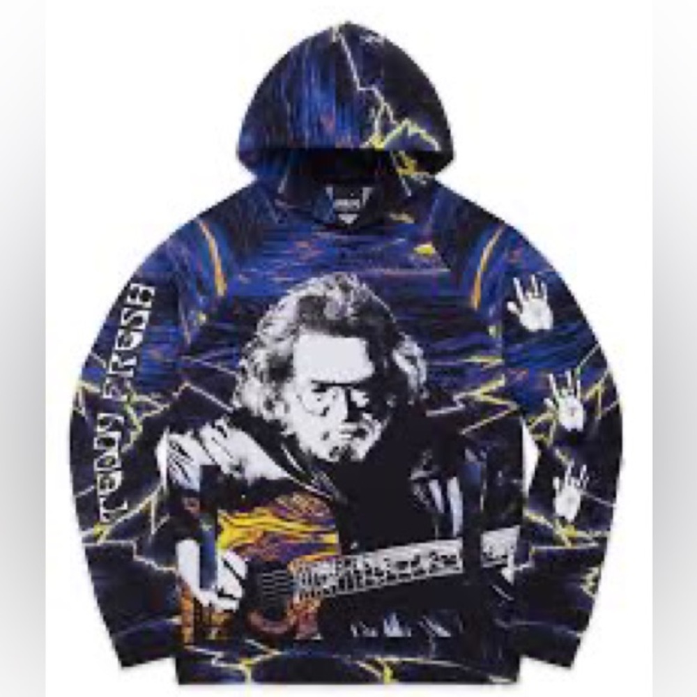 Teddy Fresh x Jerry Garcia Purple Unisex Hoodie - Picture 13 of 13